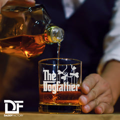 The Dogfather - Engraved Old Fashioned Whiskey Glass