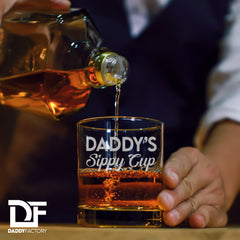 Daddy's Sippy Cup - Engraved Old Fashioned Glass