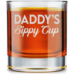 Daddy's Sippy Cup - Engraved Old Fashioned Glass