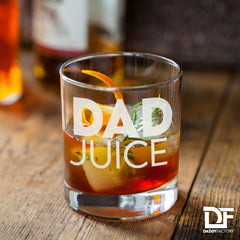 Dad Juice - Engraved Old Fashioned Whiskey Glass