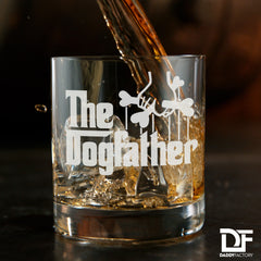 The Dogfather - Engraved Old Fashioned Whiskey Glass