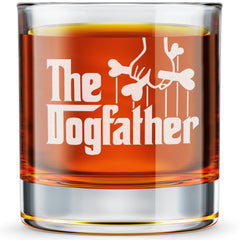 The Dogfather - Engraved Old Fashioned Whiskey Glass